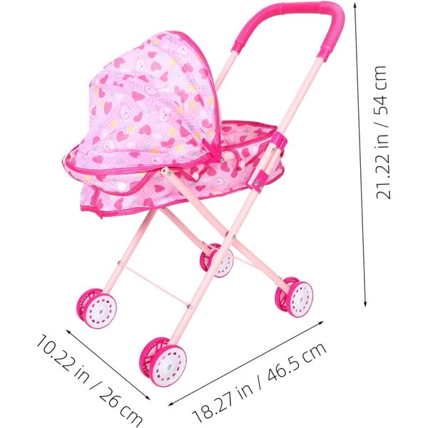 Vaguelly faltbarer Kinderwagen für Kinder mit realistischem Design und verstellbarem Griff