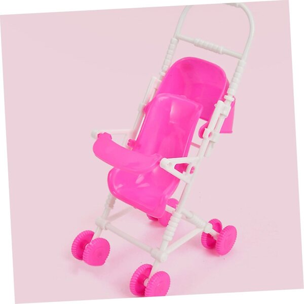 WOONEKY 3 Mini-Kinderwagen für Puppenhaus | Realistische Accessoires für Babys und Geburtstage
