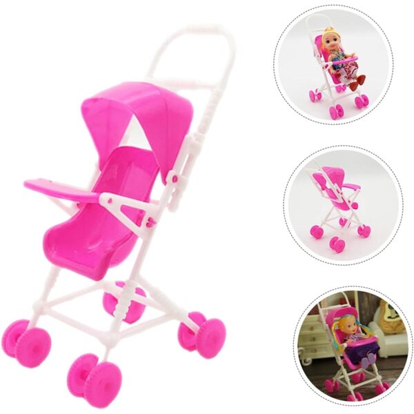 Vaguelly Set 3 Passeggini Miniature per Case delle Bambole e Giochi di Ruolo