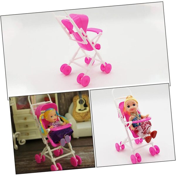 Vaguelly Set 3 Passeggini Miniature per Case delle Bambole e Giochi di Ruolo
