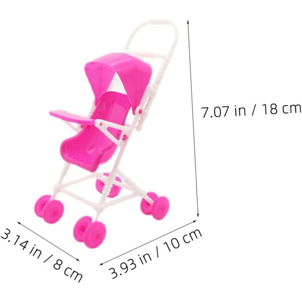 Vaguelly Set 3 Passeggini Miniature per Case delle Bambole e Giochi di Ruolo