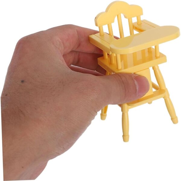 PRETYZOOM Mini-Kinderwagen und Hochstuhl-Set für Puppenhäuser – realistisches und leichtes Zubehör
