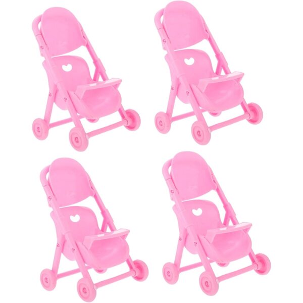 BESPORTBLE Spielzeug-Kinderwagen, 4-teilig, Mini, bunt, ABS, sicher für Kinder