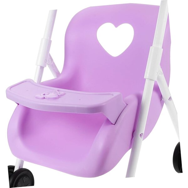 HOODANCOS Puppenwagen aus lila Kunststoff, dekoratives Accessoire und Simulationsspiel
