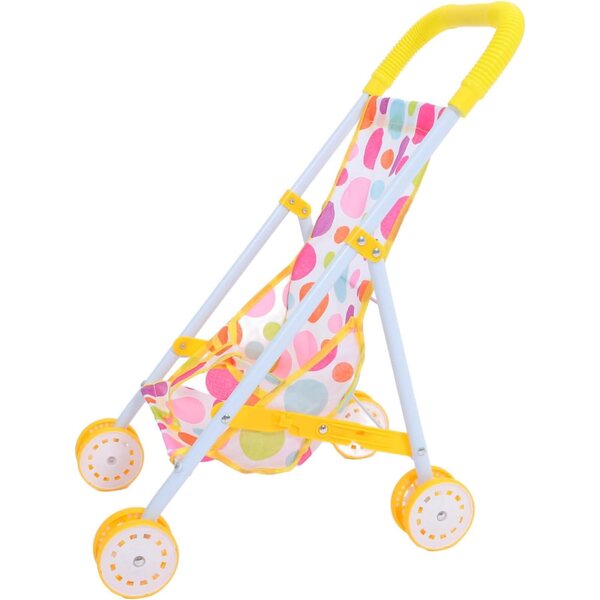 ORFOFE Leichter und faltbarer Spielzeug-Kinderwagen für Puppen mit weichem Griff