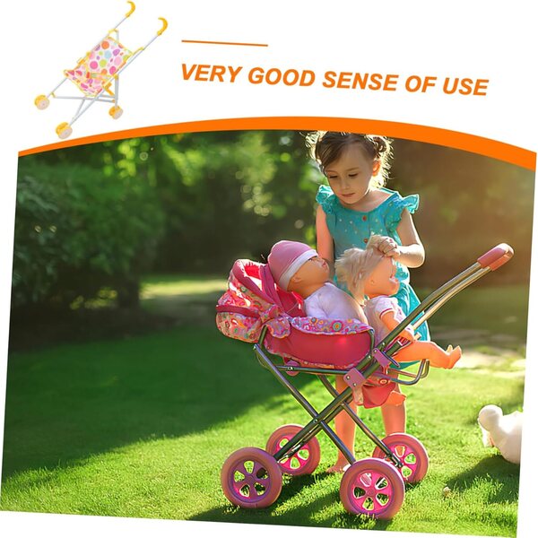 Leichter und tragbarer Puppenspielzeug-Kinderwagen mit realistischem Design für Babys