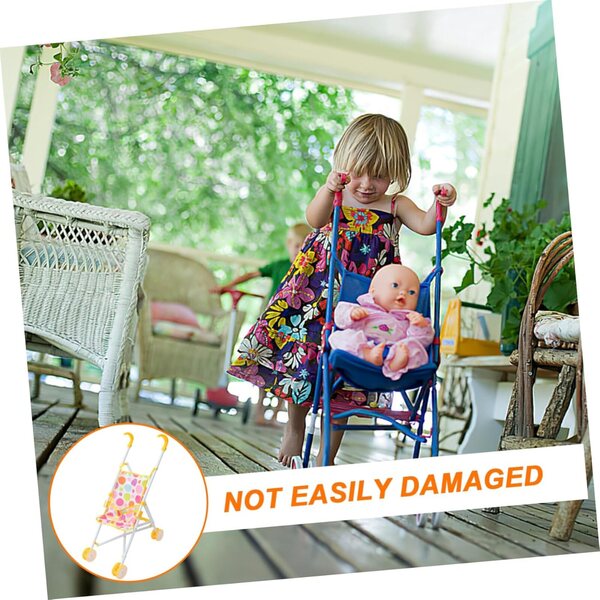 Leichter und tragbarer Puppenspielzeug-Kinderwagen mit realistischem Design für Babys