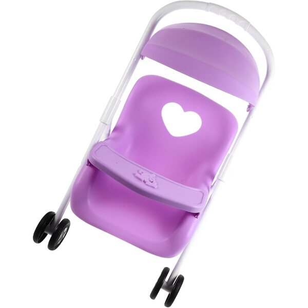Lila Puppenwagen aus Kunststoff 42x26x25 cm für Puppenhaus