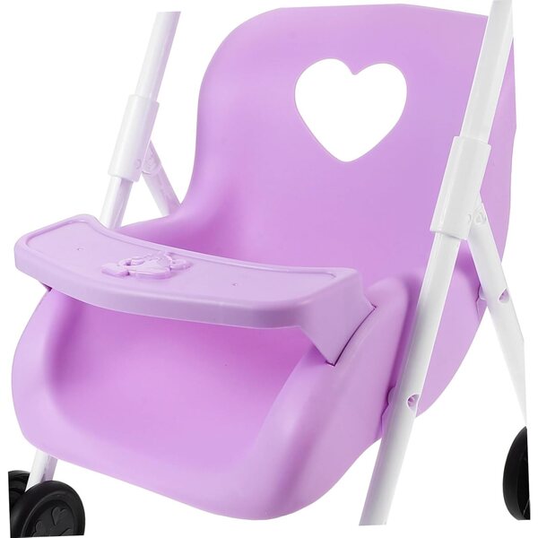 Lila Puppenwagen aus Kunststoff 42x26x25 cm für Puppenhaus