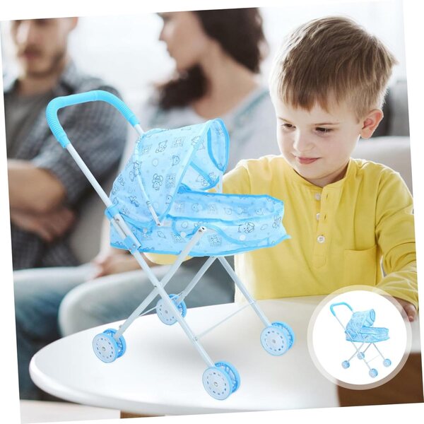 Realistischer und leichter Puppenwagen aus Oxford-Stoff, Rollenspiel für Kinder