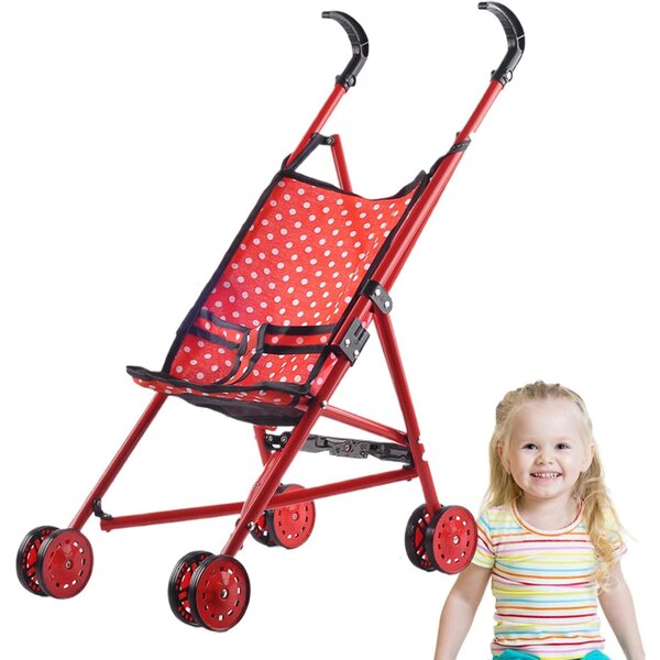 Liqzirtu Zweirädriger faltbarer Puppenwagen – sicheres und tragbares Spielzeug für Kinder