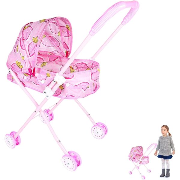 Generisch 2-in-1-Puppenwagen mit verstellbarem Verdeck und stabilen Rädern