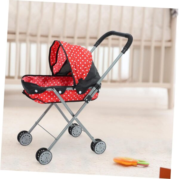 Vaguelly Spielzeug-Kinderwagen für Puppen, leicht und einfach zu transportieren, 54 x 46 x 24 cm
