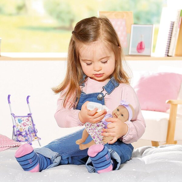10'' faltbarer Kinderwagenspielzeug mit Flasche für Mädchen ab 3 Jahren