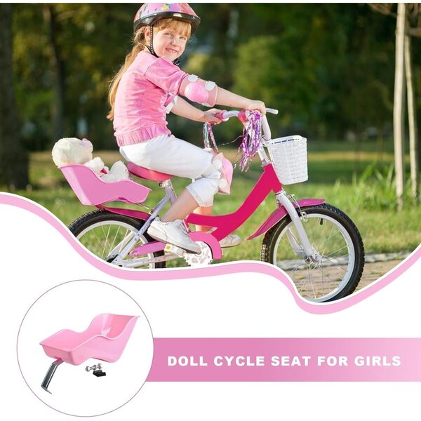 Radfahrerstuhl für Jubepk Pink Dolls, universeller und sicherer Spielzeughalter, 31 x 15,5 x 17,5 cm