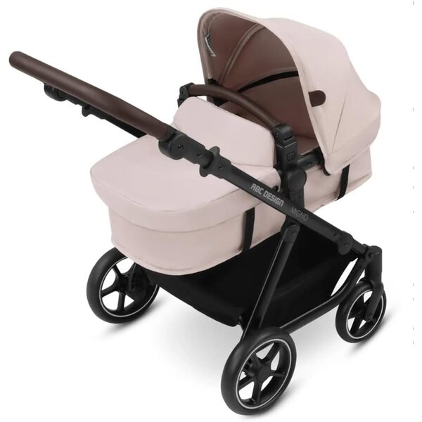 ABC Design Migno Berry Puppenwagen mit drehbaren Rädern und Sicherheitsgurt