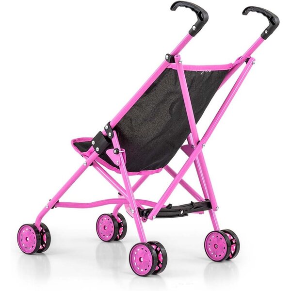 Milly Mally Julia faltbarer Puppenwagen mit Schaumstoffrädern für Kinder ab 3 Jahren