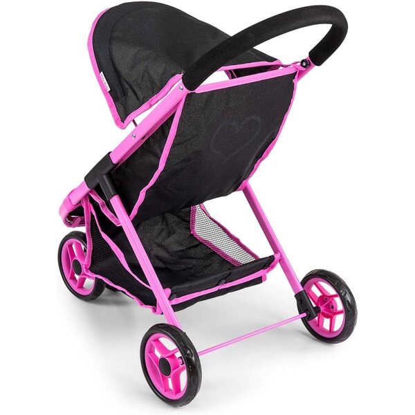 Susie Prestige Black Milly Mally – Zusammenklappbarer Kinderwagen für Puppen bis 50 cm