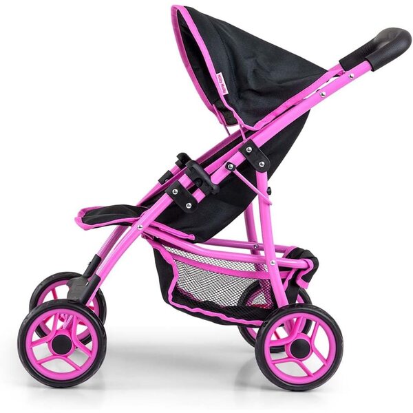 Milly Mally Natalie Faltkinderwagen für Mädchen ab 3 Jahren, Prestige Black