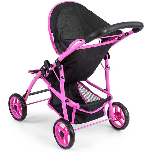 Milly Mally Natalie Faltkinderwagen für Mädchen ab 3 Jahren, Prestige Black