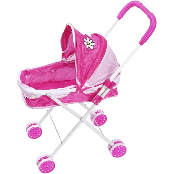 Passeggino per Bambole Pieghevole Giocattolo Realistico per Giochi di Ruolo Bambini
