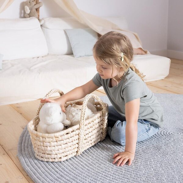 Howa 1406 – Miniflowers Puppenkorb mit Matratze für Puppen bis 50 cm