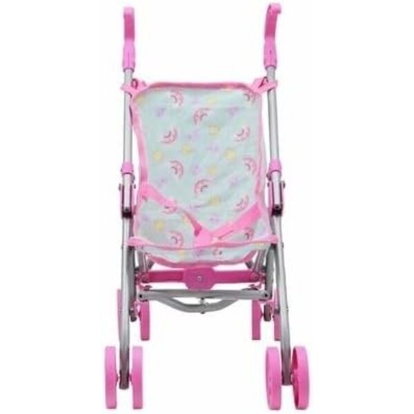 30,5 cm große Puppe mit zusammenklappbarem Kinderwagen aus Aluminium und Stoff in der Farbe CUCOSITO