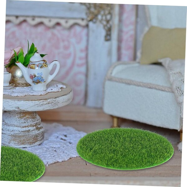 Toddmomy Set 8 Tappeti Decorativi Miniatura Rotondi per Case delle Bambole e Giardini