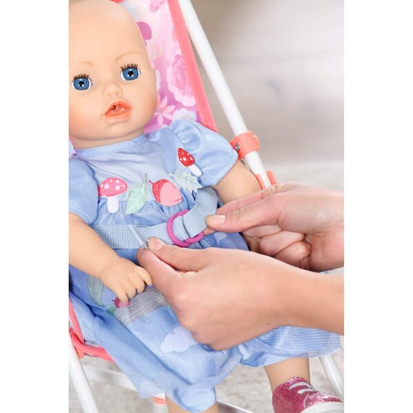 Baby Annabell Active Kinderwagen für Puppen bis 43 cm, leicht zusammenklappbar und zu tragen