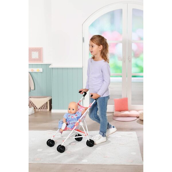 Baby Annabell Active Kinderwagen für Puppen bis 43 cm, leicht zusammenklappbar und zu tragen