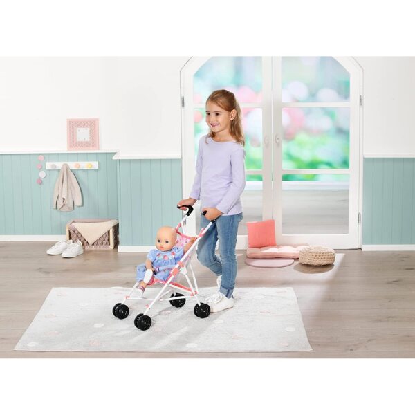 Baby Annabell Active Kinderwagen für Puppen bis 43 cm, leicht zusammenklappbar und zu tragen