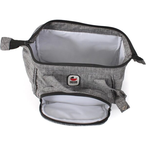 Bayer Chic 2000 Borsa fasciatoio per bambole jeans grigio con scomparti capienti