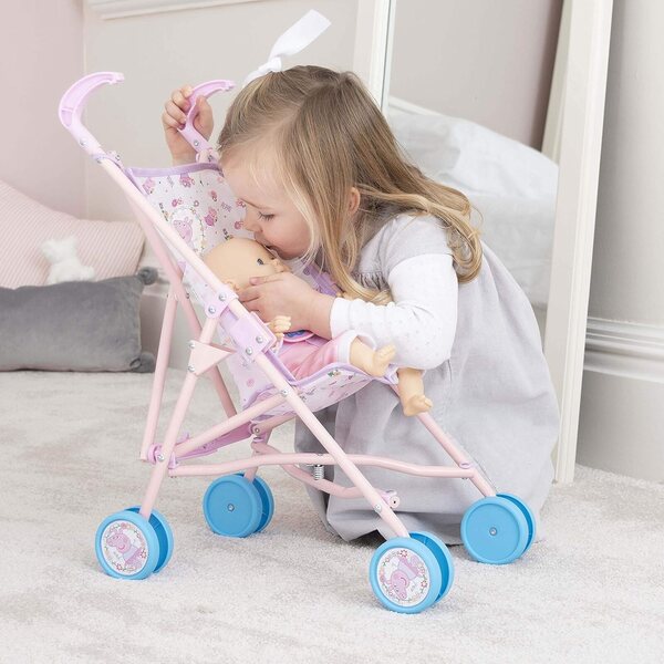 Peppa Pig HTI Kinderwagen mit Doppelrad, kreatives Spiel für Kinder ab 3 Jahren
