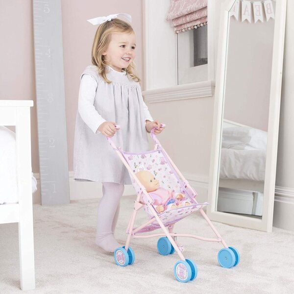 Peppa Pig HTI Kinderwagen mit Doppelrad, kreatives Spiel für Kinder ab 3 Jahren