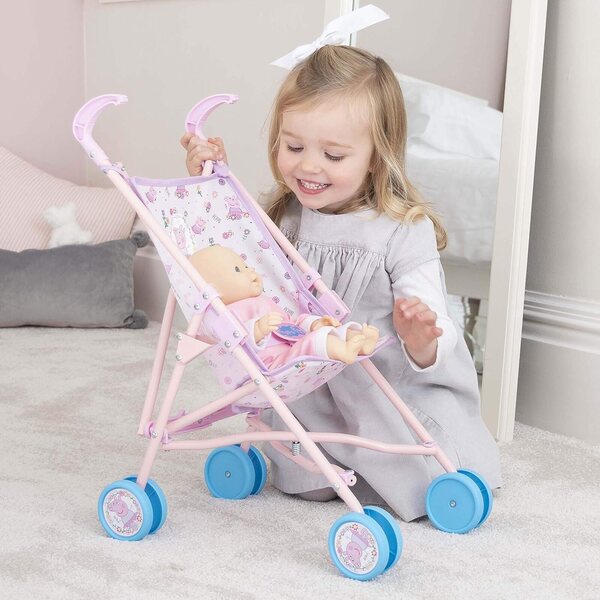 Peppa Pig HTI Kinderwagen mit Doppelrad, kreatives Spiel für Kinder ab 3 Jahren