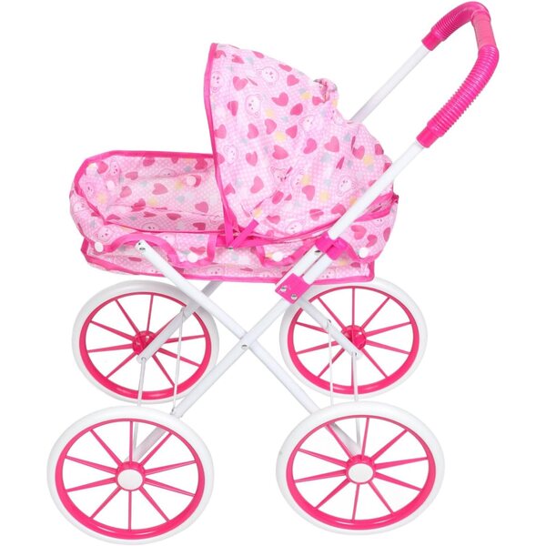 Puppenwagen mit großen Rädern und Zubehör – realistisches Spielzeug für Mädchen