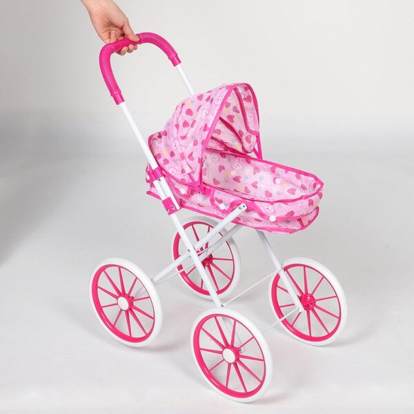 Puppenwagen mit großen Rädern und Zubehör – realistisches Spielzeug für Mädchen