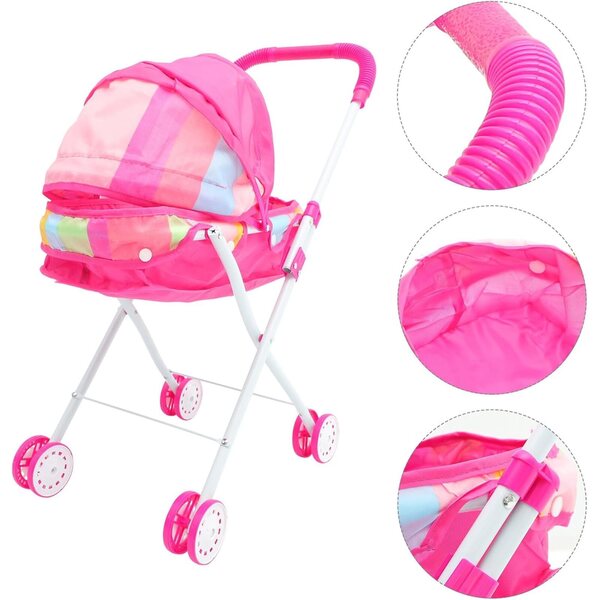 Zusammenklappbarer und leichter Puppenwagen – Mini-Spielzeug mit großem Platz und glattem Griff