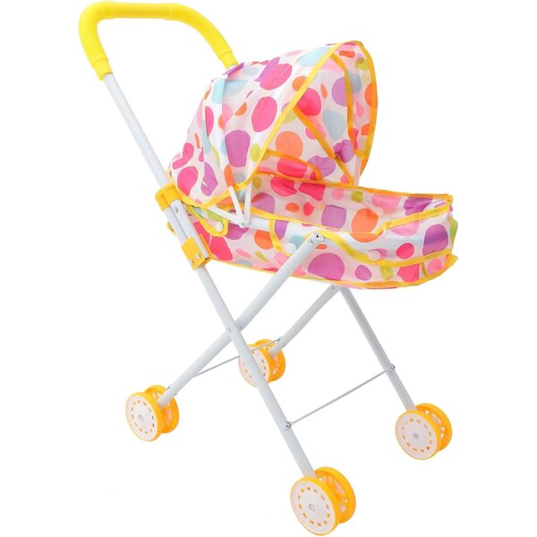 WOONEKY Spielzeug-Kinderwagen für mehrfarbige Puppen, leicht und kompakt, 57 x 51 x 31 cm