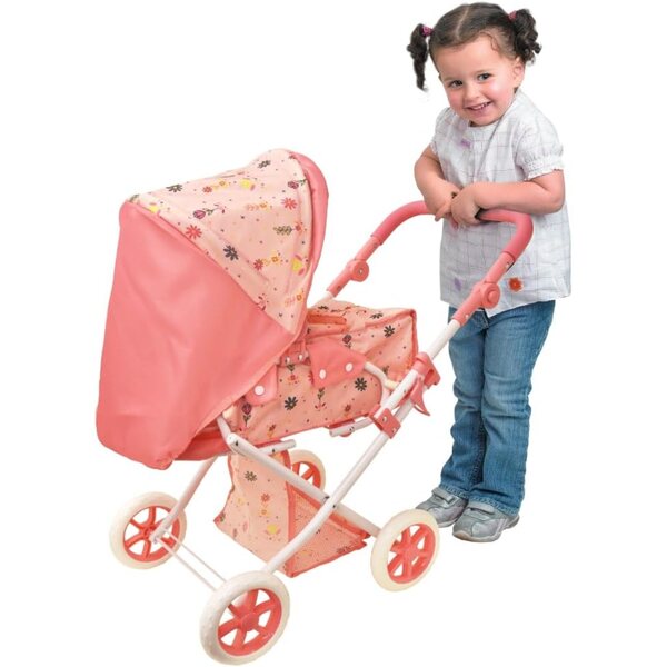 Peterkin Luxus-Kinderwagen für Puppen bis 45,7 cm – Rollenspiel für Kinder ab 3 Jahren