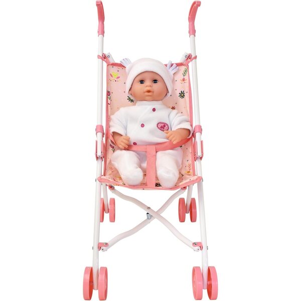 Passeggino pieghevole di lusso Dolls World per bambole fino a 56 cm | 52x27x55 cm