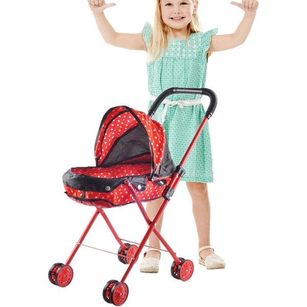 PRIMUZ Puppenwagen-Set mit Wiege, Hochstuhl und anderem Zubehör