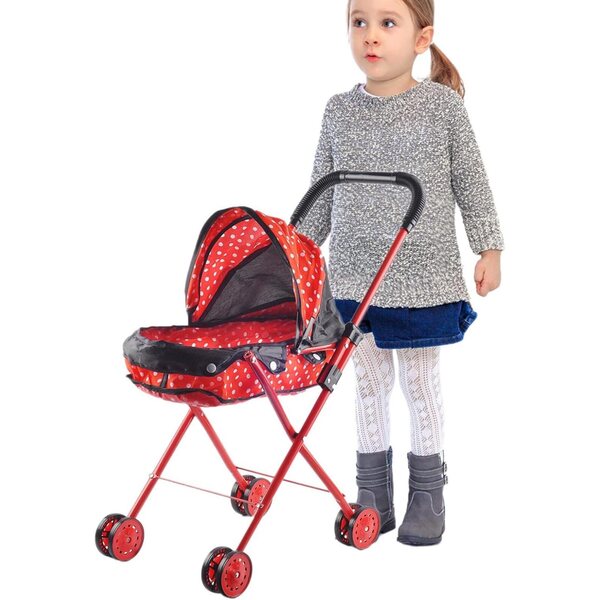 PRIMUZ Puppenwagen-Set mit Wiege, Hochstuhl und anderem Zubehör