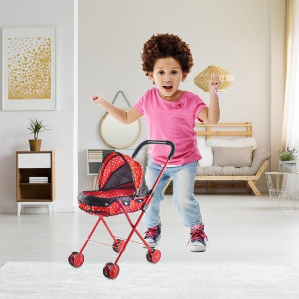 PRIMUZ Puppenwagen-Set mit Wiege, Hochstuhl und anderem Zubehör