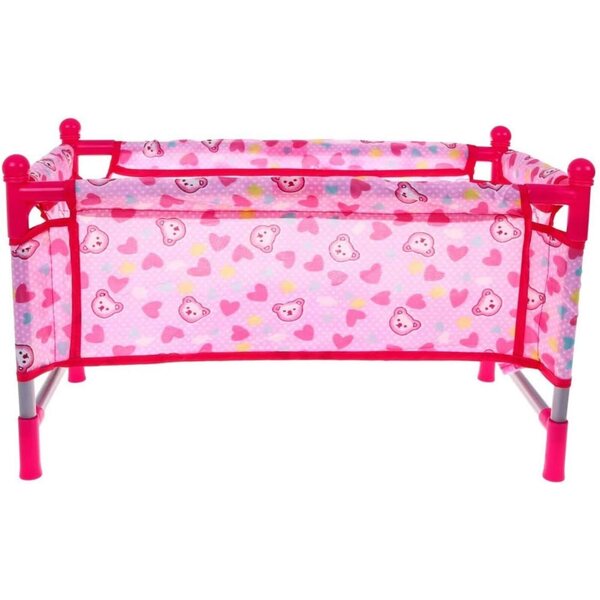 BSD Babypuppen-Zubehörset mit Wiege, Hochstuhl, Kinderwagen und Kindertaschen