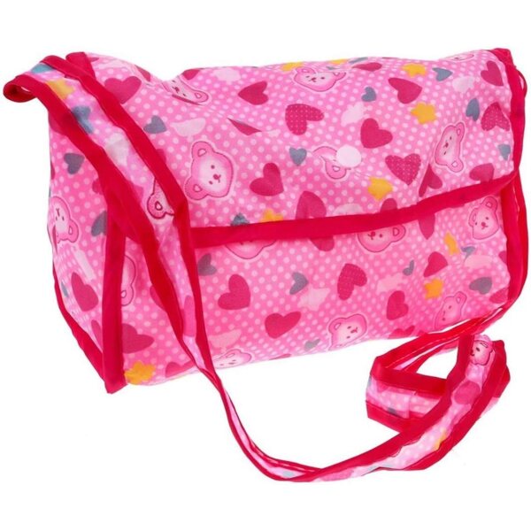 BSD Babypuppen-Zubehörset mit Wiege, Hochstuhl, Kinderwagen und Kindertaschen