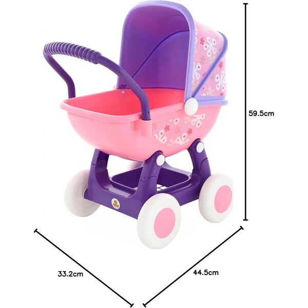 Polesie Arina Spielzeug-Kinderwagen für Puppen, Kunststoff, 44,5 x 59,5 x 33,2 cm