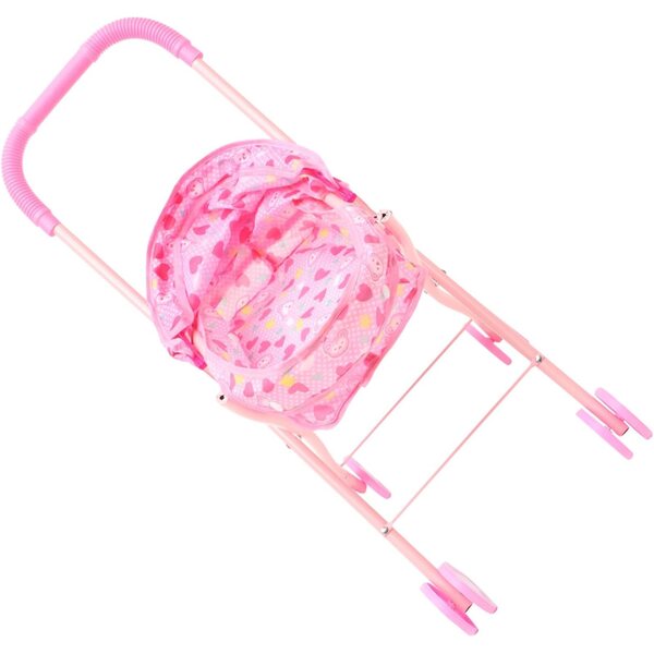 SOPOTUTU Rosa Puppenwagen, stilvoll und einfach aufzubauen – 20,83 x 18,86 x 10,61 Zoll