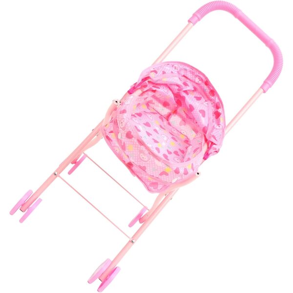 SOPOTUTU Rosa Puppenwagen, stilvoll und einfach aufzubauen – 20,83 x 18,86 x 10,61 Zoll