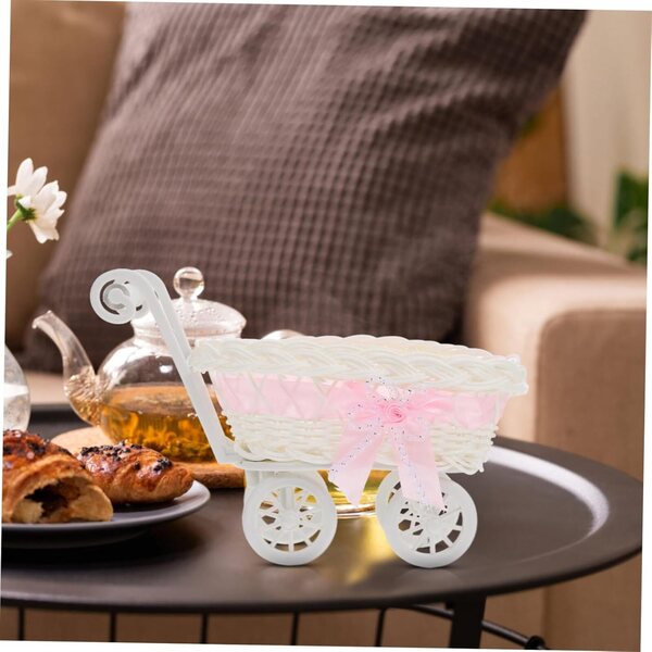 BESTonZON 3pz Cestini Caramelle in PP Imitazione Rattan per Matrimoni e Decorazioni